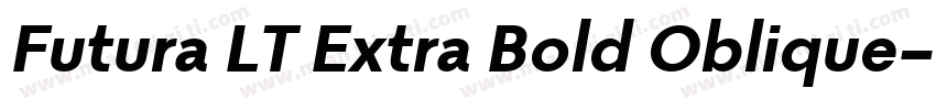 Futura LT Extra Bold Oblique字体转换